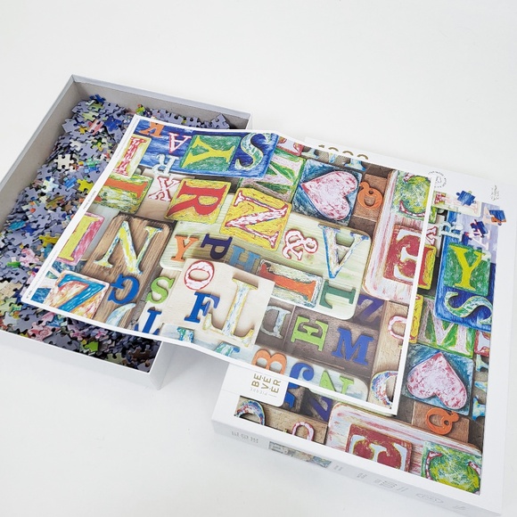 Belvedere Prestige Collection 1000 Piece Puzzle Alphabet Abstract Colorful - Picture 3 of 9